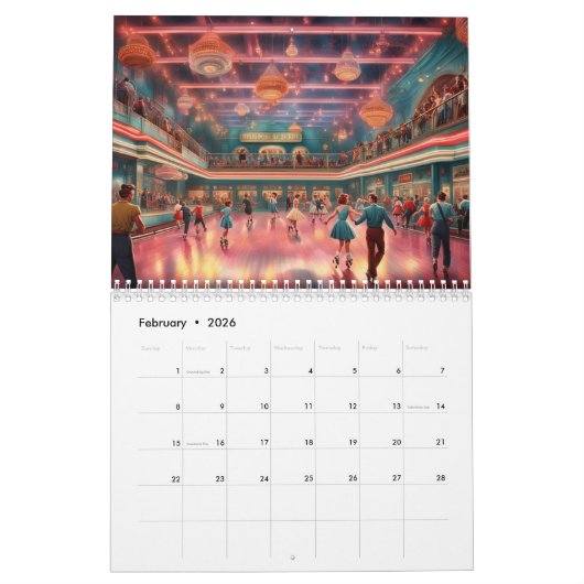 jaren '50 Vibes Kalender (Feb 2026)