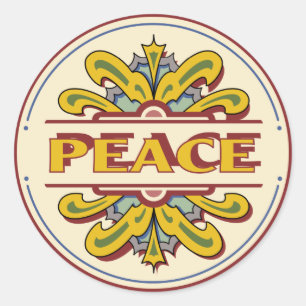 jaren '60 Design Peace Sticker