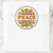  jaren '60 Design Peace Sticker (Tas)