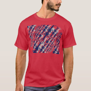 jaren '60 en jaren '70 stijl Axolotl Diagonal Line T-shirt