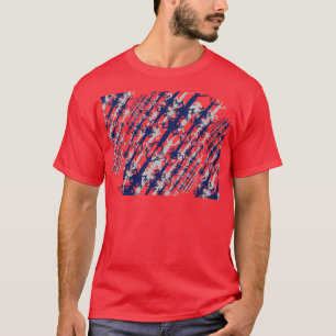jaren '60 en jaren '70 stijl Axolotl Diagonal Line T-shirt