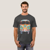 jaren '60 Hippie Micro Bus Van Gift T-shirt (Voorkant volledig)