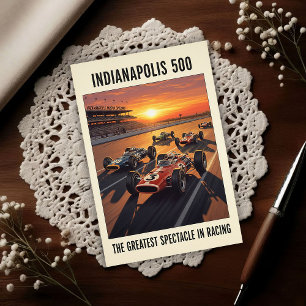 Jaren 60 Indianapolis 500 Vintage Briefkaart