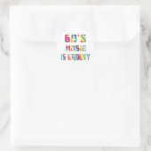 jaren '60 Muziek Ronde Sticker (Tas)