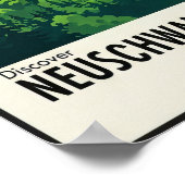  jaren '60 Neuschwanstein Castle Travel Poster (Hoek)