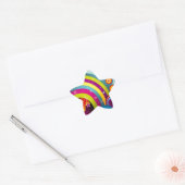 jaren '60 Psychedelische Explosie Ster Sticker (Envelop)