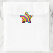 jaren '60 Psychedelische Explosie Ster Sticker (Tas)