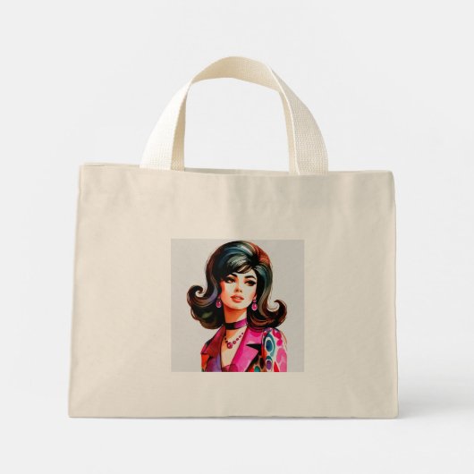 jaren '60 schoonheid mini tote bag (Achterkant)