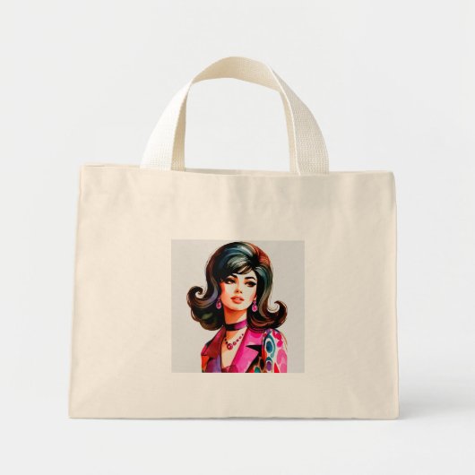 jaren '60 schoonheid mini tote bag (Voorkant)