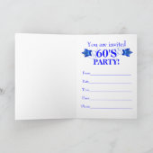 jaren '60 uitnodiging met discobal en regenboog (Binnen)