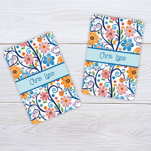  jaren '60 Vibe Mod Abstract Bloementhema Pokerkaarten