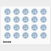 jaren '60 Vrede Bernie Ronde Sticker (Vel)