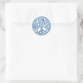 jaren '60 Vrede Bernie Ronde Sticker (Tas)