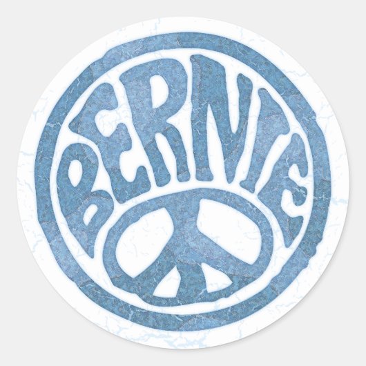 jaren '60 Vrede Bernie Ronde Sticker (Voorkant)