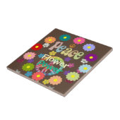 Jaren 60 Vrede, Liefde en Bloemenkracht Tegeltje (Zijkant)