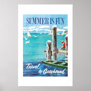 Jaren 60 Zomer is leuk Seizoensgebonden Reisposter Poster