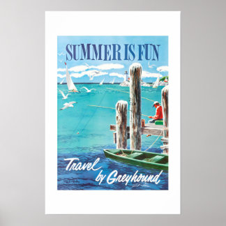 Jaren 60 Zomer is leuk Seizoensgebonden Reisposter Poster