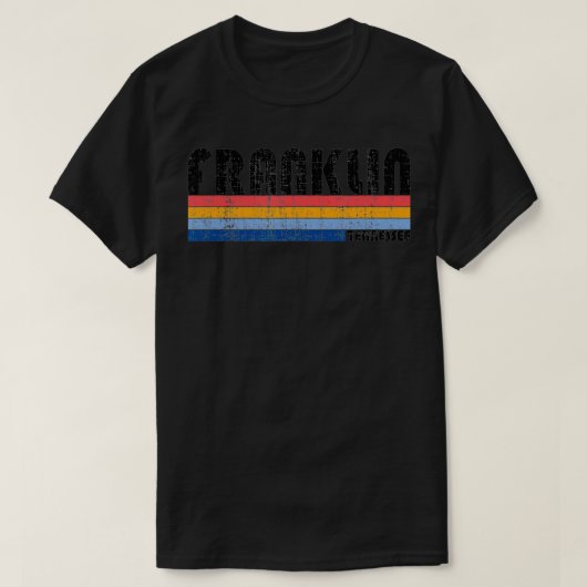  jaren 70 80 Stijl Franklin TN T-shirt (Design voorkant)