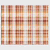 jaren 70 Bruin Plaid Boerderij Lux Kerst Cadeaupapier (Vlak)
