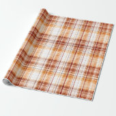 jaren 70 Bruin Plaid Boerderij Lux Kerst Cadeaupapier (Uitgerold)