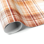 jaren 70 Bruin Plaid Boerderij Lux Kerst Cadeaupapier (Rol Hoek)