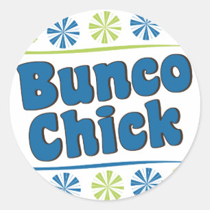 jaren '70 Bunco Chick Ronde Sticker