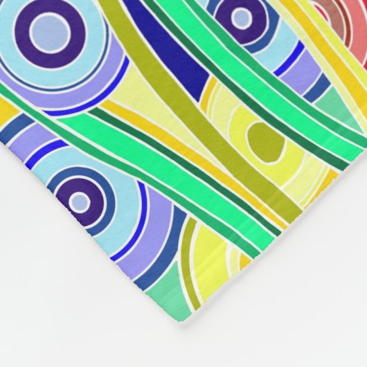 jaren 70 fleece deken (Hoek)