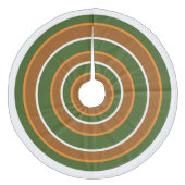 jaren '70: Groene, Oranje, bruine kerstboomrok Fleece Kerstboom Rok (Voorkant)