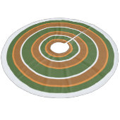 jaren '70: Groene, Oranje, bruine kerstboomrok Fleece Kerstboom Rok (Gekanteld)