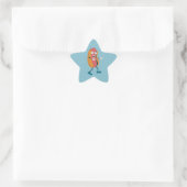 jaren 70 Groovy hotdog grappig Ster Sticker (Tas)