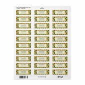 jaren '70 Kleurrijke Vierkante Patroon Retouradres Etiket (Full Sheet)