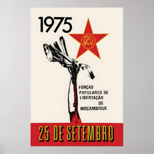 Jaren 70 Mozambique Bevrijdingspropagandaposter Poster