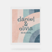 jaren 70 Rainbow Wedding Acryl Bord (Voorkant)