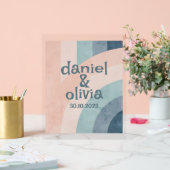  jaren 70 Rainbow Wedding Acryl Bord (Huwelijk)