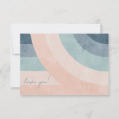  jaren 70 Rainbow Wedding Bridesmade Kaart (Achterkant)