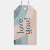  jaren 70 Rainbow Wedding Cadeaulabel (Achterkant)