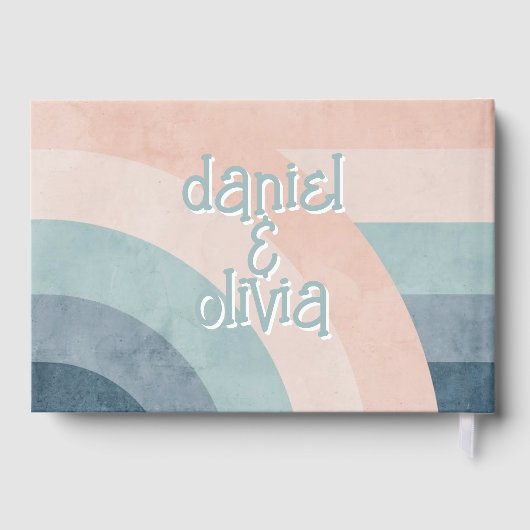 jaren 70 Rainbow Wedding Gastenboek (Achterkant)