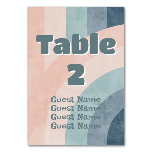  jaren 70 Rainbow Wedding Kaart (Achterkant)