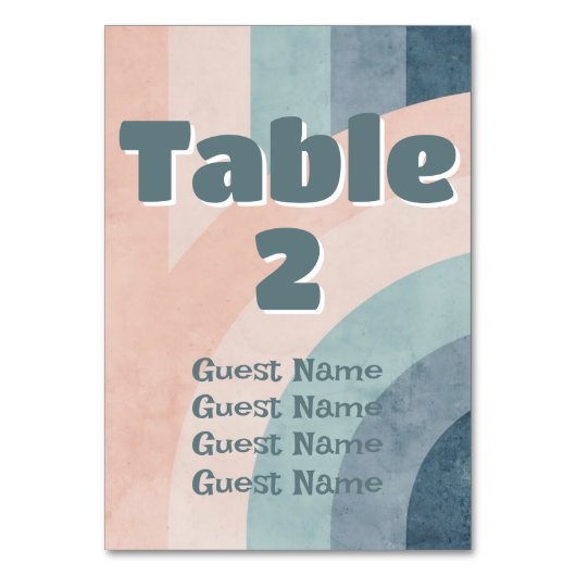  jaren 70 Rainbow Wedding Kaart (Voorkant)