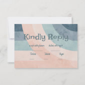  jaren 70 Rainbow Wedding RSVP Kaartje (Achterkant)