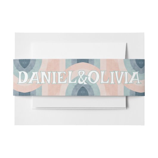  jaren 70 Rainbow Wedding Uitnodigingen Wikkel (Voorkant Voorbeeld)