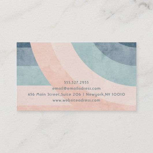  jaren 70 regenboog visitekaartje (Achterkant)