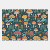  jaren 70 Retro Hippie Stijl Paddenstoel Boho Set  Inpakpapier Vel (Voorkant 3)