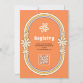  jaren 70 Retro Kleurrijke Groovy Baby shower Kaart (Achterkant)