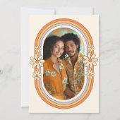  jaren 70 Retro Kleurrijke Groovy Vrijgezellenfees Kaart (Achterkant)