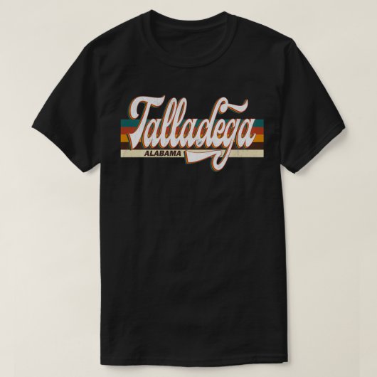  jaren '70 Talladega Retro Alabama T-shirt (Design voorkant)