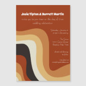  jaren '70 Verbrande Sinaasappel Abstracte herfst  Magnetische Uitnodiging (Voorkant)