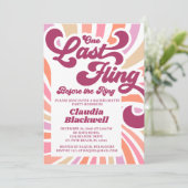 jaren '70 vrijgezellenfeest kaart (Staand voorkant)