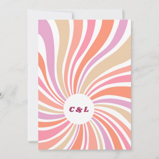 jaren '70 vrijgezellenfeest kaart (Achterkant)