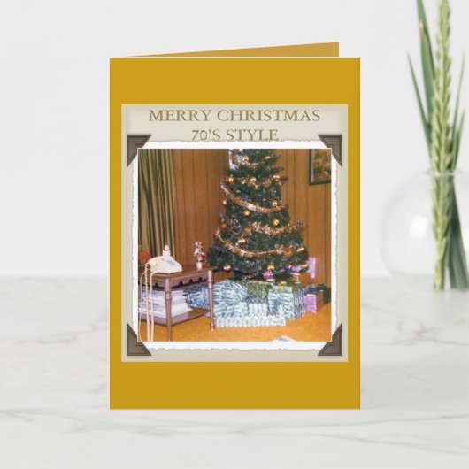 Jaren '70KERSTMIS Feestdagen Kaart (Voorkant)